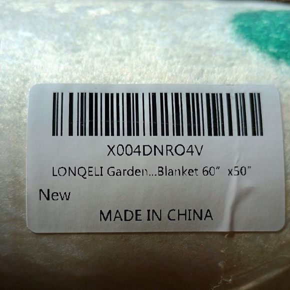 Whimsical Cat and Plant Blanket - Picture 2 of 3